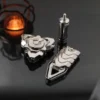 H1be15ae14d4745f8bde249d9d583f71dG.webp TianGe ZhangQu EDC Rattlesnake Sword Mechanical Fidget Spinner, Premium Metal 3-Leaf Swinging Gyroscope, Stress Relief Toy for Adults and Teens