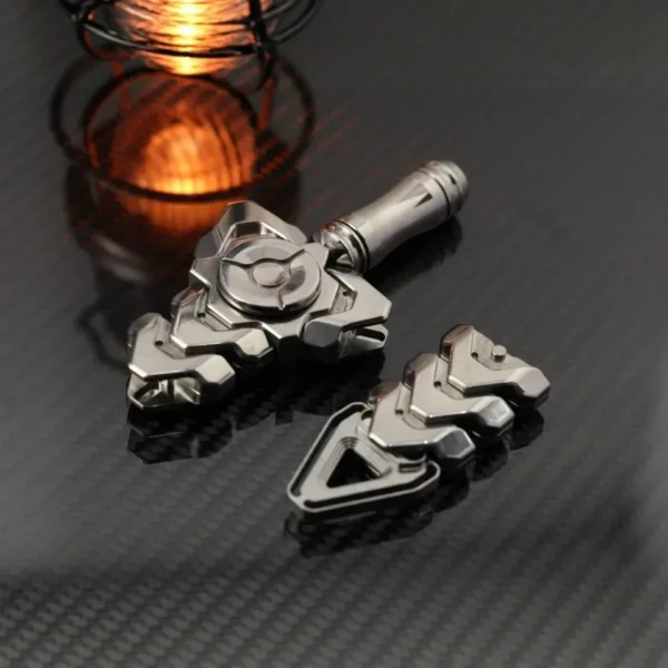 H2079b7088f514cd5a22ca98792b36502e.webp TianGe ZhangQu EDC Rattlesnake Sword Mechanical Fidget Spinner, Premium Metal 3-Leaf Swinging Gyroscope, Stress Relief Toy for Adults and Teens