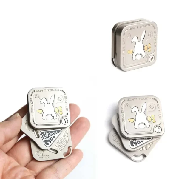 Angry Rabbit TWCS Triple-Layer Metal EDC Fidget Slider Magnetic Push-Pull Sensory Toy Stress Relief ADHD Anxiety Office Desktop