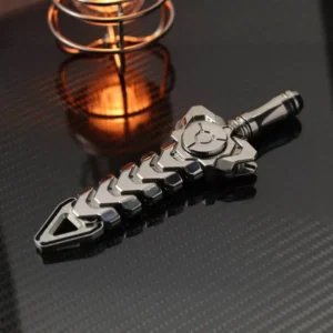 TianGe ZhangQu EDC Rattlesnake Sword Mechanical Fidget Spinner, Premium Metal 3-Leaf Swinging Gyroscope, Stress Relief Toy for Adults and Teens